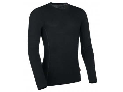Tričko PELLS Merino dlhý rukáv Black (Varianta XS)