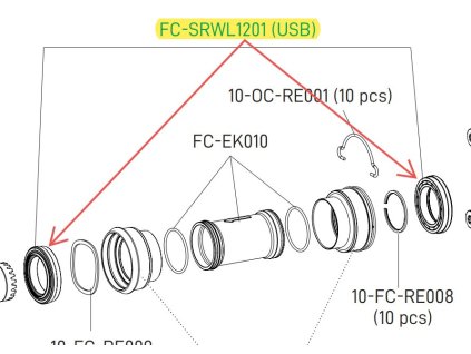 4552 lozisko pro kliky super record wrl usb ceramic 2ks