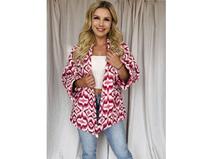 Zateplené kimono, žíhaná, UNI