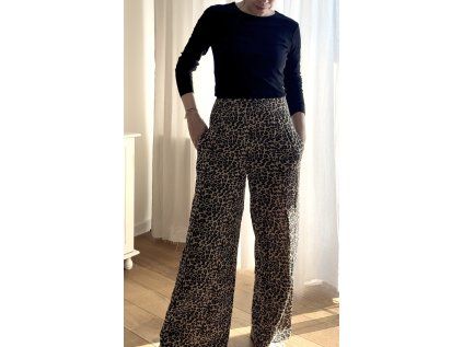 Kalhoty Adél, S/M, leopardí