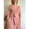 Zavinovací šaty, S/M, starorůžová