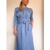 Vázací šaty Lena, modrá, S/M