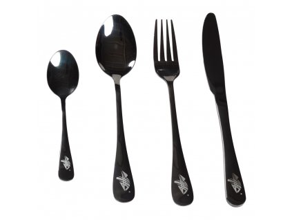 Giants fishing sada příborů černý nerez Cutlery SS 410