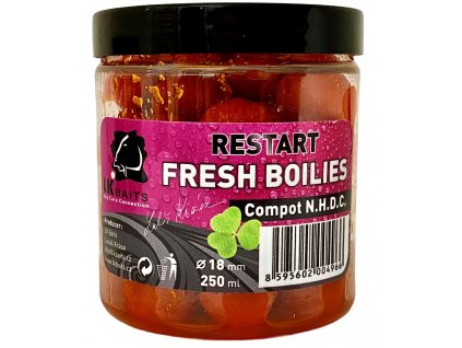 LK Baits boilie v dipu Fresh Boilie Restart Compot N.H.D.C. 250ml