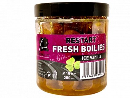 LK Baits boilie v dipu Fresh Boilie Restart Ice Vanilla 250ml