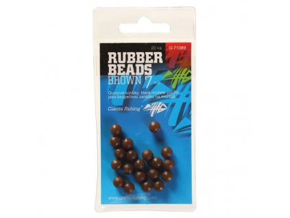 Giants fishing gumové korálky Rubber Beads Transparent Brown 20ks