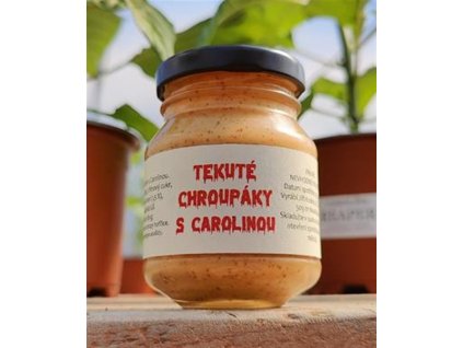 Semínka Chilli arašídové máslo Tekuté Chroupáky s Carolinou