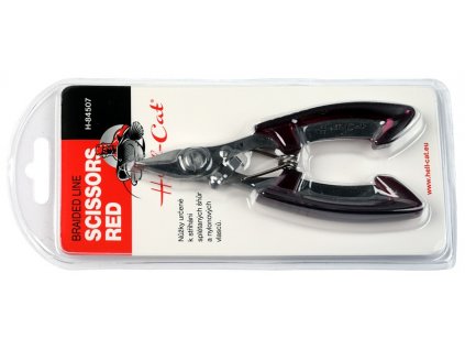 Hell-Cat nůžky Scissor for braided line-S/S Claret-red