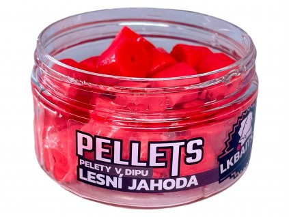 LK Baits pelety v dipu Lesní Jahoda 12mm 60g