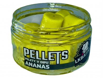 LK Baits pelety v dipu Ananas 17mm 60g