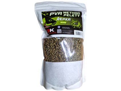 DK Fishing pelety PVA Method Řepka 4mm 1kg