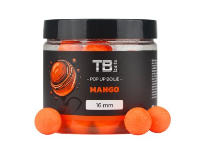 TB Baits plovoucí boilie Pop-Up Mango + NHDC 65g (Průměr 16mm)