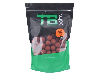 TB Baits Hard Boilie Orient Shrimp 24mm (Balení 1kg)