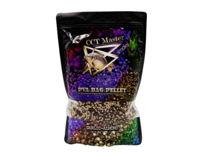 CCT Master peletky Smoky PVA Bag Pellet Garlic Almond 700g 1