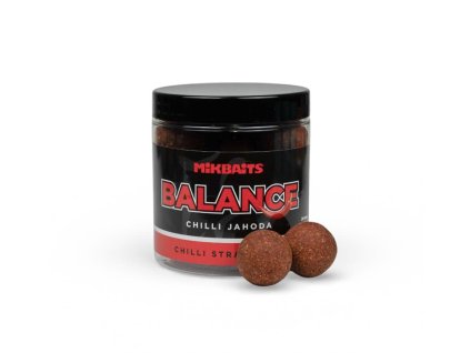 Mikbaits boilie Chilli Chips Balance Chilli Jahoda 250ml (Průměr 20mm)