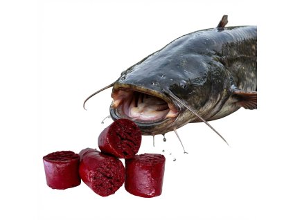 LK Baits sumcová peleta CATFISH Pellet Crushed RED FISH 38mm 6ks