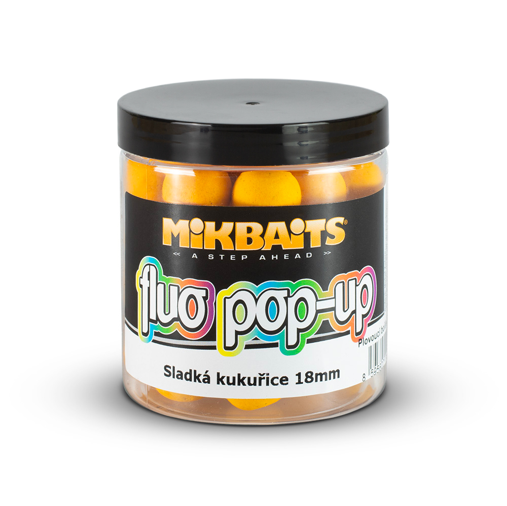 Mikbaits plovoucí fluo boilie 18mm 250ml Příchuť: Sladká kukuřice