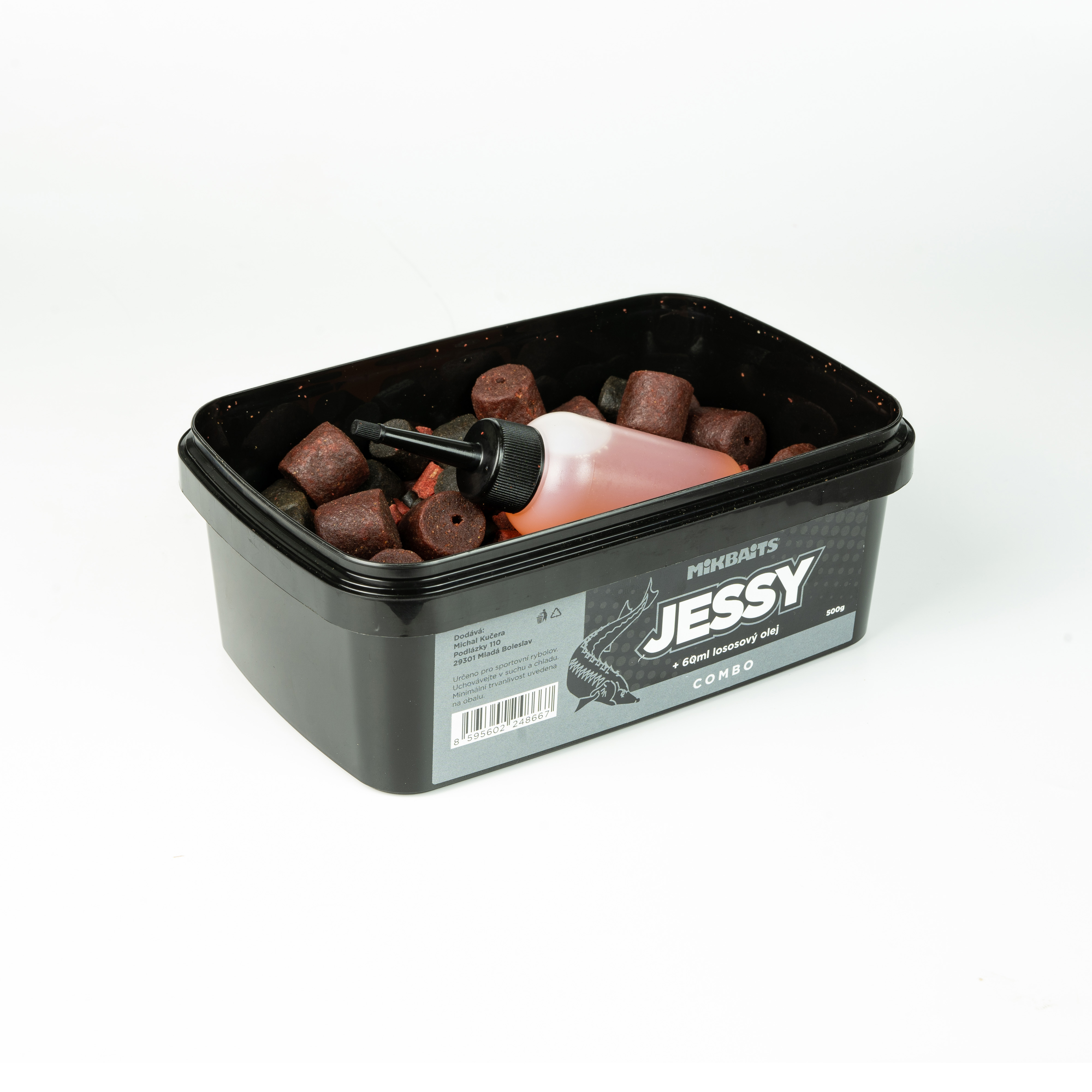 Mikbaits peletový mix Jessy combo 500g + lososový olej 60ml