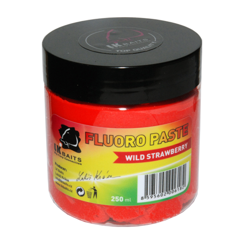 LK Baits boilie Paste Fluoro 250ml Příchuť: Wild Strawberry