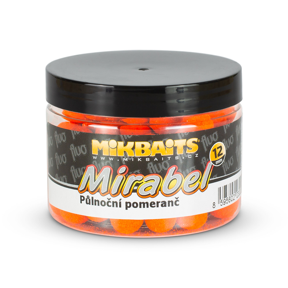 Mikbaits boilie Mirabel Fluo 12mm 150ml Příchuť: Půlnoční pomeranč
