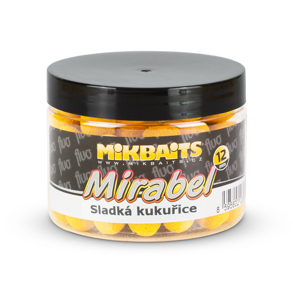 Mikbaits boilie Mirabel Fluo 12mm 150ml Příchuť: Sladká kukuřice
