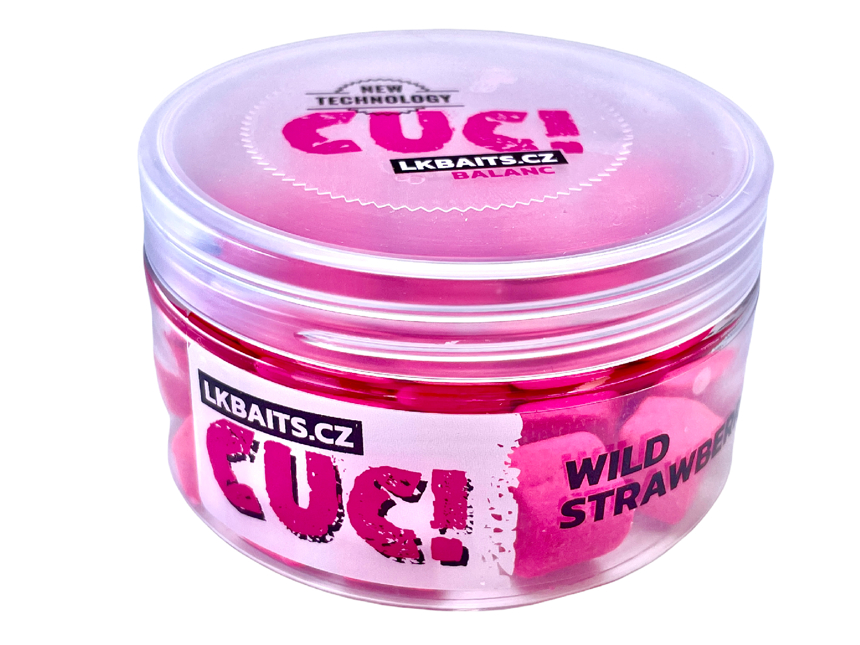 LK Baits CUC! Nugget Balanc Fluoro 10mm 100ml Příchuť: Wild Strawberry