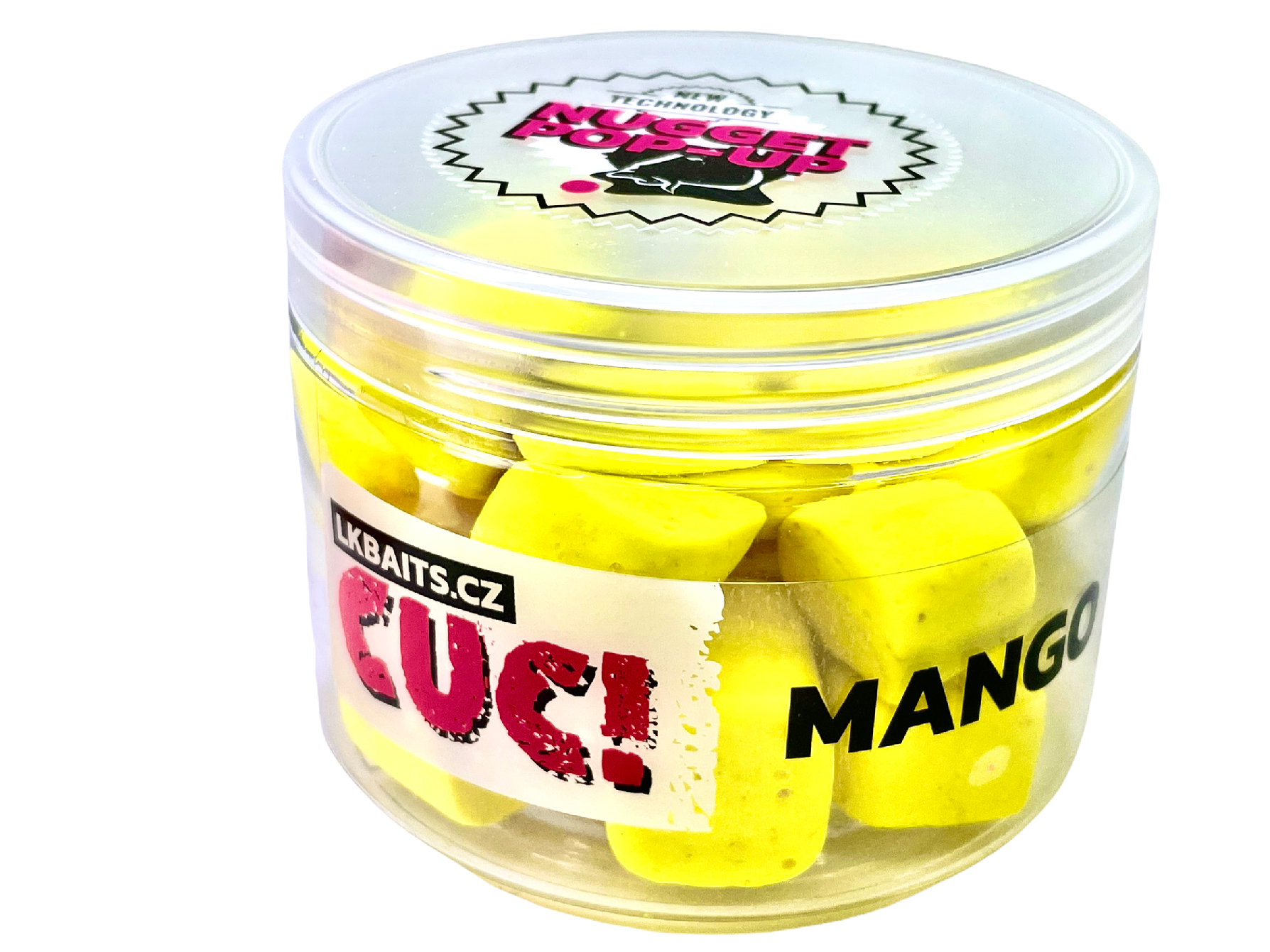 LK Baits CUC! Nugget POP-UP Fluoro 17mm 150ml Příchuť: Mango