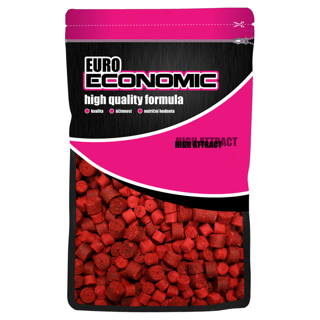 LK Baits pelety Euro Economic Pellets Spice Shrimp 1kg Velikost: 12-17mm