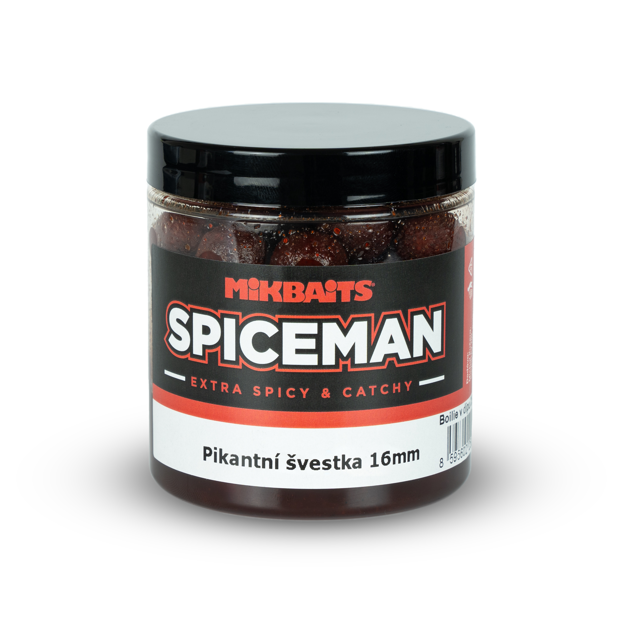 Mikbaits boilie v dipu Spiceman Pikantní švestka 250ml Průměr: 16mm