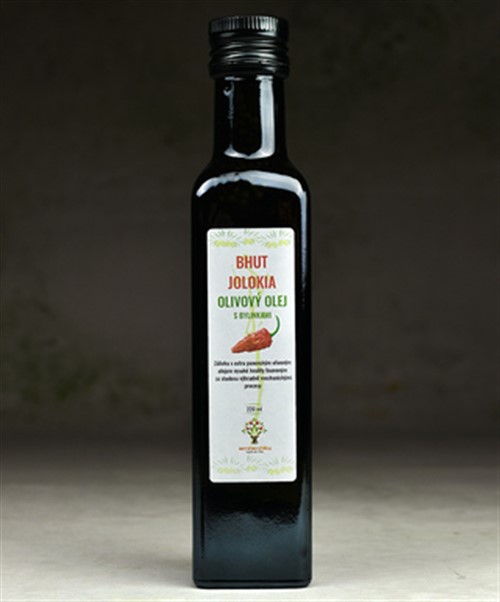 Semínka Chilli olivový olej s chilli Bhut Jolokia 220ml