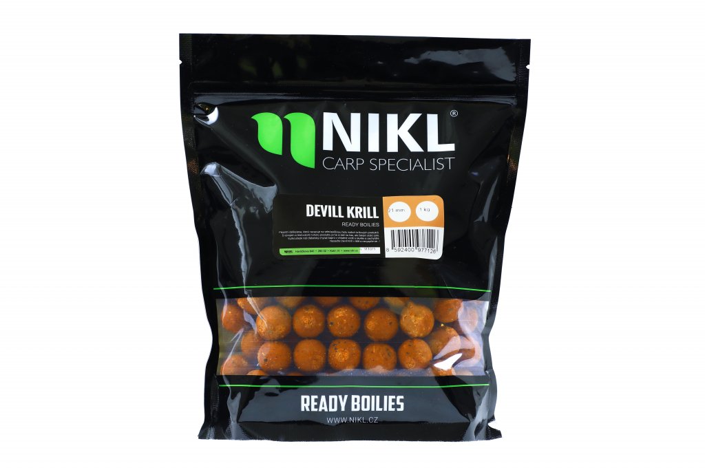 Karel Nikl hotové boilies Devill Krill 18mm 1kg