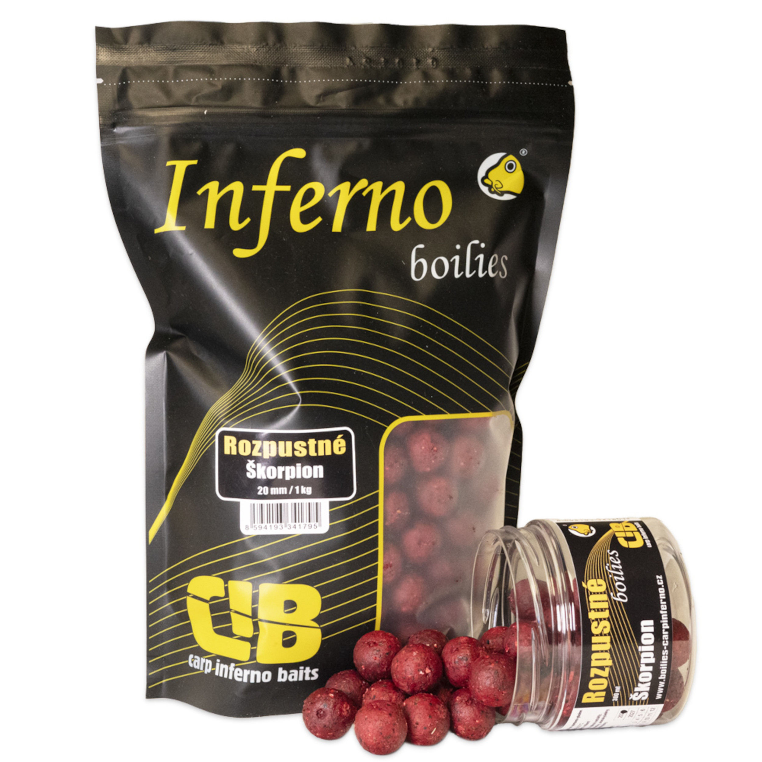 Carp Inferno rozpustné boilies Hot Line Škorpion 20mm Balení: 1kg