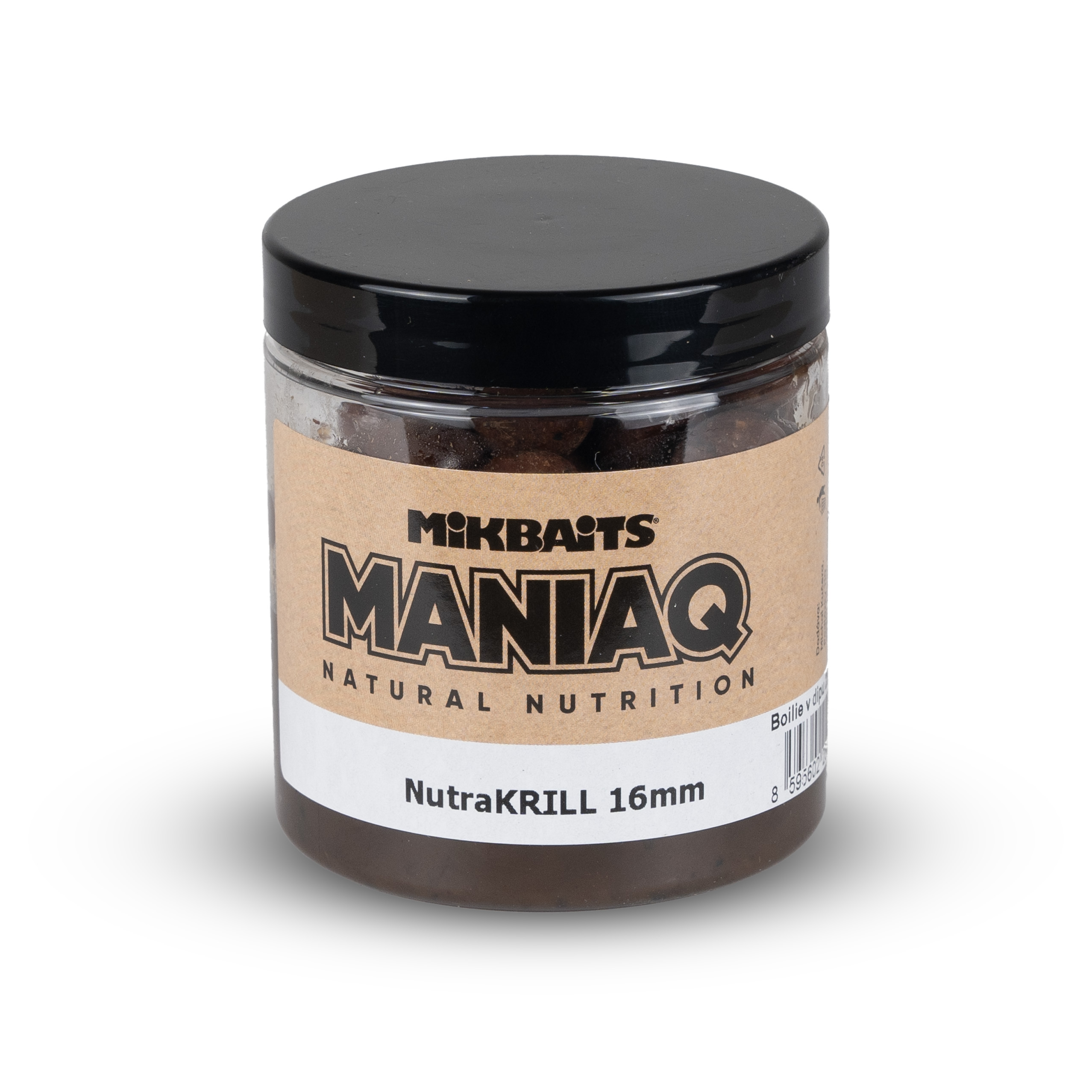 Mikbaits boilie v dipu ManiaQ NutraKRILL 250ml Průměr: 16mm