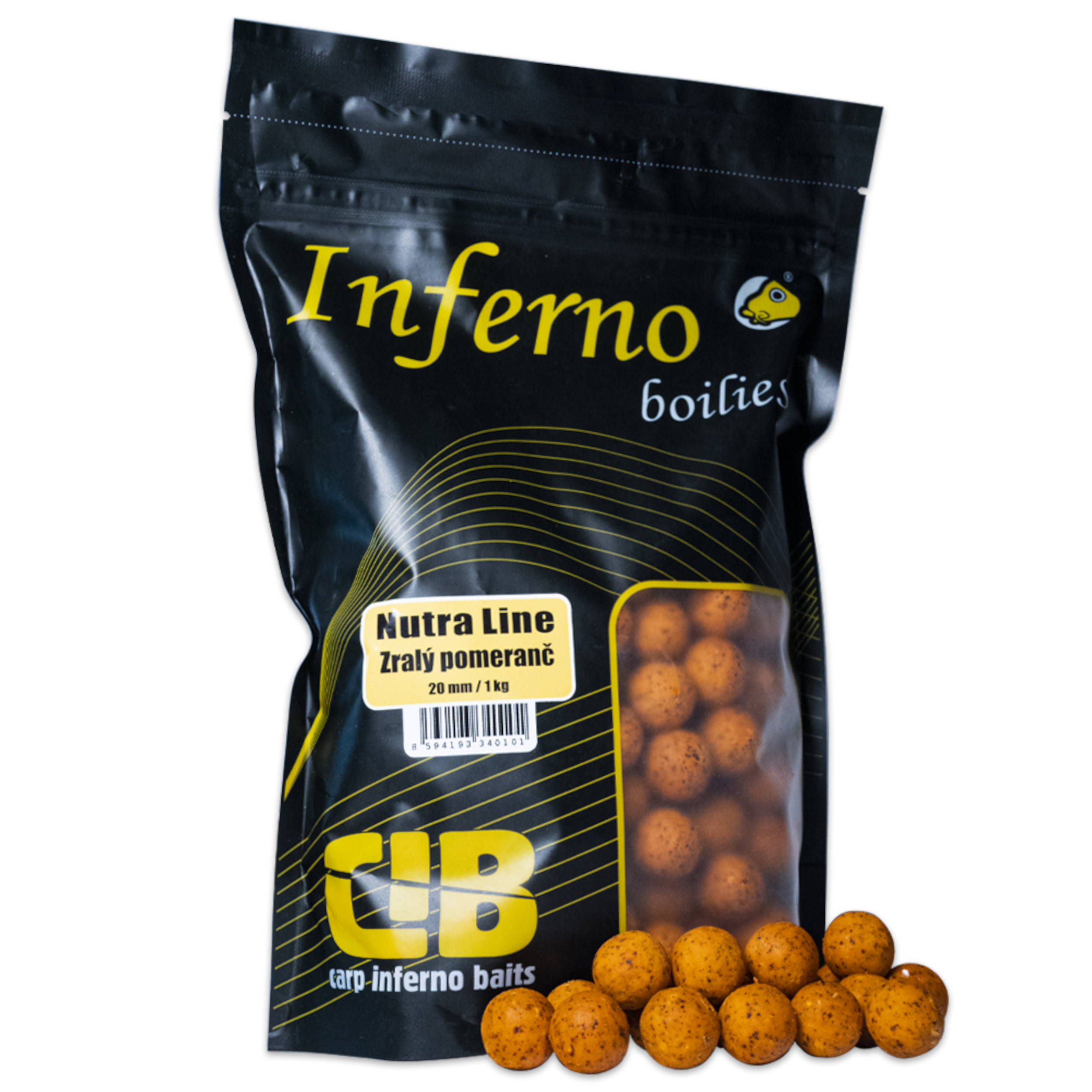 Carp Inferno boilies Nutra Line Zralý Pomeranč 20mm 1kg