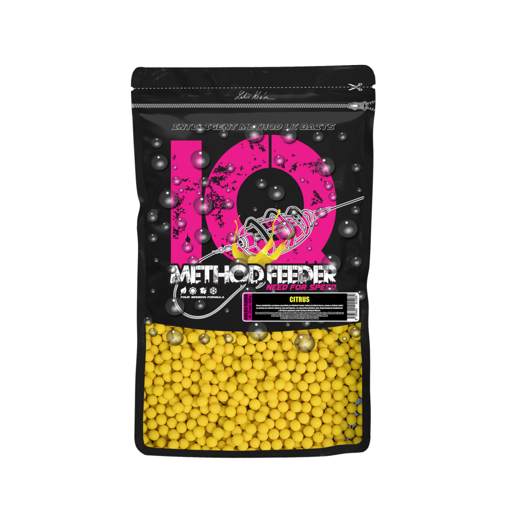 LK Baits boilies IQ Method Feeder Fluoro Citrus 10-12mm 600g