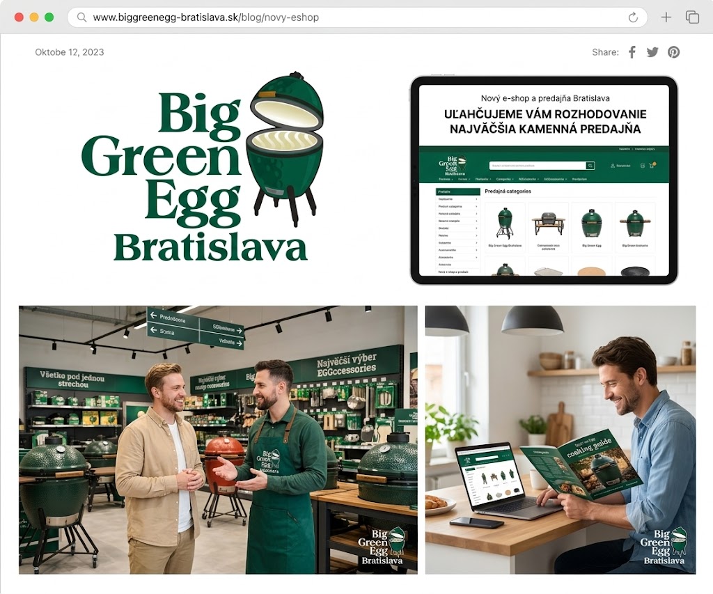 Nový e-shop Big Green Egg Bratislava