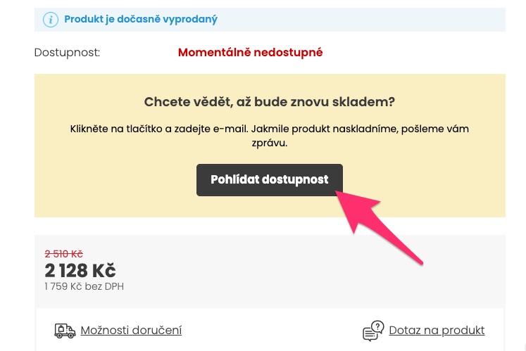 hlídání dostupnosti