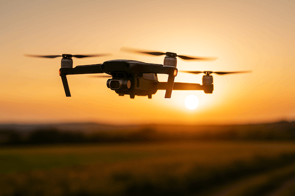 drony-dron-pri-vecernim-nebi