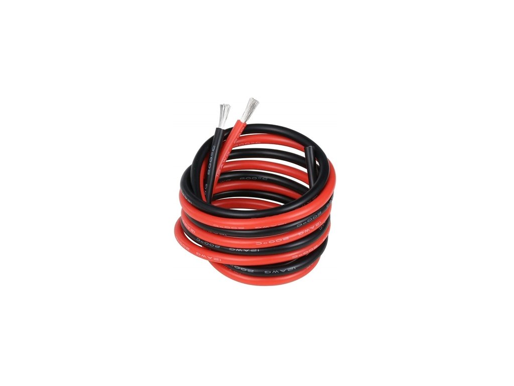Silikonový kabel 8AWG (3,26mm) Black