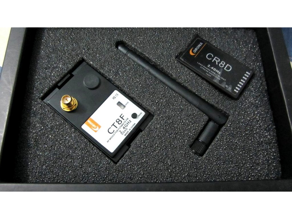 Přijímač s modulem do vysílače Corona 2.4GHz modul CT8F+CR8D Přijímač s modulem do vysílače Corona 2.4GHz modul CT8F+CR8D