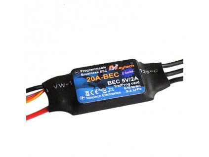Střídavý regulátor rychlosti 5V/2A Maytech MT20A HE-ECO- BEC, 2-3S