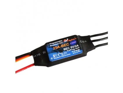 Střídavý regulátor rychlosti 5V/2A Maytech MT25A HE-ECO-BEC, 2-3S