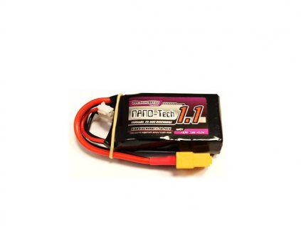 Li-pol baterie 1100mAh 2S 25C (50C) - XT60 Bighobby-NANO Tech