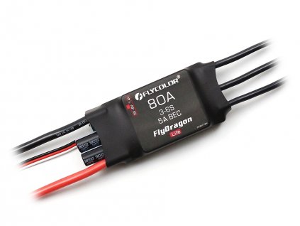 Regulátor otáček 80A FLYCOLOR FlyDragon BEC 5,6,7.4V /5A (3-6S)