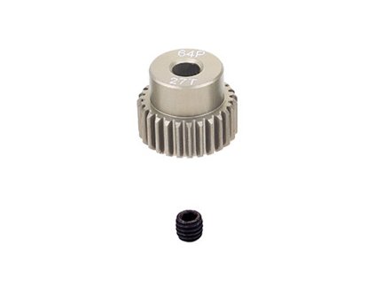Pastorek modul 64DP 27T (zubů) hřídel 3,17mm