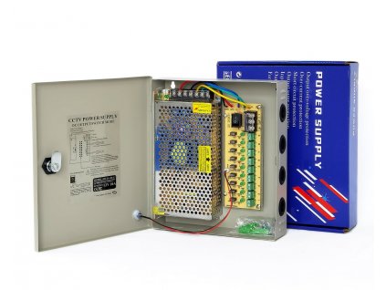 Rozvodná skříň 12V 10A 120W s jištěním (9CH - výstupů)
