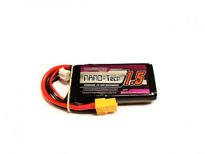 Li-pol baterie 1500mAh 2S 25C (50C) Bighobby-NANO  Tech