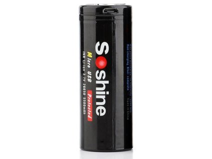 *Li-ion Baterie Soshine 26650 USB 5500mAh 3C s PCB