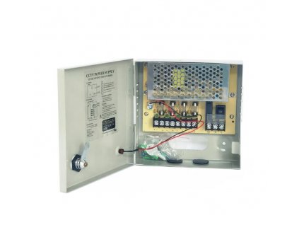Rozvodná skříň 12V 5A 60W s jištěním (4CH - výstupy)