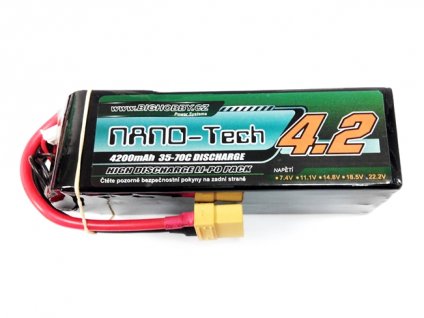 Li-pol baterie 4200mAh 6S 35C (70C) - EC5 Bighobby-NANO Tech